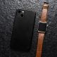 iCarer Leather Oil Wax MagSafe Case - кожен (естествена кожа) кейс с MagSafe за iPhone 13 mini (черен) 11