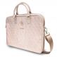 Guess 4G Metal Logo Laptop Bag - луксозна дизайнерска чанта с дръжки и презрамка за преносими компютри до 16 инча (розов) 2