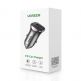 Ugreen USB-C & USB-A 24W Power Delivery Car Charger - зарядно за кола с USB-A и USB-C изходи с технология за бързо зареждане (сив) 4