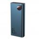 Baseus Adaman Metal Digital Display Power Bank 65W 20000 mAh (PPIMDA-D03) - външна батерия с два USB-A и един USB-C изходи и технология за бързо зареждане (син) 1