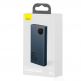 Baseus Adaman Metal Digital Display Power Bank 65W 20000 mAh (PPIMDA-D03) - външна батерия с два USB-A и един USB-C изходи и технология за бързо зареждане (син) 4