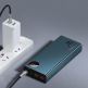 Baseus Adaman Metal Digital Display Power Bank 65W 20000 mAh (PPIMDA-D03) - външна батерия с два USB-A и един USB-C изходи и технология за бързо зареждане (син) 11