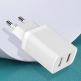 Kingkong Dual USB Wall Charger 2.1A - захранване за ел. мрежа 2.4A с два USB изхода (бял) 1