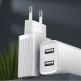 Kingkong Dual USB Wall Charger 2.1A - захранване за ел. мрежа 2.4A с два USB изхода (бял) 4