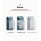 Ringke MagSafe Wallet Case - поликарбонатов портфейл (джоб) за прикрепяне към iPhone с MagSafe (сив) 3