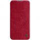 Nillkin Qin Book Pro Leather Flip Case - кожен калъф, тип портфейл за iPhone 13 Pro (червен)  1