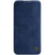 Nillkin Qin Book Pro Leather Flip Case - кожен калъф, тип портфейл за iPhone 13 Pro (син)  1