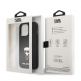Karl Lagerfeld Ikonik Saffiano Leather Case - дизайнерски кожен кейс за iPhone 13 Pro (черен) 2