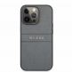 Guess Saffiano PU Leather Hard Case - дизайнерски кожен кейс за iPhone 13 Pro Max (сив) 1