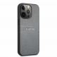 Guess Saffiano PU Leather Hard Case - дизайнерски кожен кейс за iPhone 13 Pro Max (сив) 2