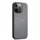 Guess Saffiano PU Leather Hard Case - дизайнерски кожен кейс за iPhone 13 Pro (сив) 2