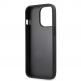 Guess Saffiano PU Leather Hard Case - дизайнерски кожен кейс за iPhone 13 Pro (сив) 4
