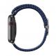 Uniq Aspen Adjustable Braided Band - текстилна каишка за Apple Watch 38мм, 40мм, 41мм (тъмносин) 4
