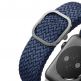 Uniq Aspen Adjustable Braided Band - текстилна каишка за Apple Watch 38мм, 40мм, 41мм (тъмносин) 7