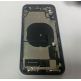 Apple iPhone XR Backcover Full Assembly - оригинален резервен заден капак заедно с Lightning порт, Taptic Engine, високоговорител, безжично зареждане и бутони (черен) 1