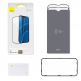 Baseus Full Screen Porcelain Tempered Glass (SGQP030201) - стъклено защитно покритие за целия дисплей на iPhone 13 Pro Max (прозрачен-черен) (2 броя) 7