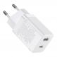 Baseus Super Si Pro Quick Wall Charger 30W (CCSUPP-E02) - захранване за ел. мрежа с USB и USB-C изходи и технология за бързо зареждане (бял) 1