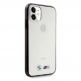 BMW M Metallic Black Edges Hard Case - хибриден удароустойчив кейс за iPhone 11 (черен-прозрачен) 4