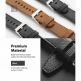 Ringke Leather One Classic Band - кожена (естествена кожа) каишка за Apple Watch 42мм, 44мм, 45мм (черен) 5