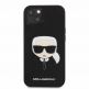 Karl Lagerfeld Saffiano Karl Head Leather Case - дизайнерски кожен кейс за iPhone 13 (черен)  1