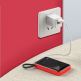 Baseus Mini S Digital Display Power Bank 15W Wireless Charger 10000mAh (PPXF-A09) - външна батерия 10000 mAh с вграден USB-C кабел и USB-C, USB-A и Lightning портове (черен-червен) 2