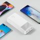 Baseus Bipow Digital Display Power Bank 15W 30000mAh (PPDML-K02) - външна батерия с два USB-A и един USB-C изходи и технология за бързо зареждане (бял) 5