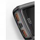 Baseus Qpow Digital Display Power bank with Lightning cable 15W 10000mAh (PPQD-B02) - външна батерия 10000 mAh с вграден Lightning кабел и USB-C, USB-A и Lightning портове (бял) 11
