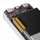 Baseus Bipow Digital Display Power Bank 20W 20000 mAh (PPDML-M02) - външна батерия с два USB-A и един USB-C изходи и технология за бързо зареждане (бял) 5