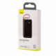 Baseus Mini S Digital Display Power Bank 15W Wireless Charger 10000mAh (PPXF-A01) - външна батерия 10000 mAh с вграден USB-C кабел и USB-C, USB-A и Lightning портове (черен) 1