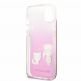 Karl Ikonik Karl and Choupette Case - дизайнерски кейс с висока защита за iPhone 13 mini (розов)  4