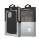 Mercedes-Benz Genuine Leather Meshed Hard Case - дизайнерски кожен кейс (естествена кожа) за iPhone 13 Pro (черен) 1