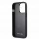 Mercedes-Benz Genuine Leather Meshed Hard Case - дизайнерски кожен кейс (естествена кожа) за iPhone 13 Pro (черен) 2