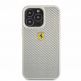 Ferrari Real Carbon Hard Case - хибриден удароустойчив кейс с карбоново покритие за iPhone 13 Pro (сребрист) 5