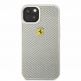 Ferrari Real Carbon Hard Case - хибриден удароустойчив кейс с карбоново покритие за iPhone 13 (сребрист) 5