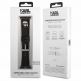 Karl Lagerfeld Karl Head PU Watch Strap - кожена каишка за Apple Watch 38мм, 40мм, 41мм (черен) 1