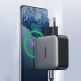 Ugreen GaN Fast Charger 100W USB-C PD Travel Wall Charger - захранване с 2 x USB-C изхода и с технология за бързо зареждане (тъмносив)  2