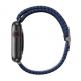 Uniq Aspen Adjustable Braided Band  - текстилна каишка за Apple Watch 42мм, 44мм, 45мм (тъмносин) 1