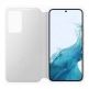 Samsung Clear View Cover EF-ZS906CW - оригинален кейс с антибактериално покритие, през който виждате информация от дисплея за Samsung Galaxy S22 Plus (бял) 3