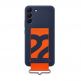 Samsung Silicone Cover With Strap EF-GS901TNEGWW - оригинален силиконов кейс с ластик против изпускане за Samsung Galaxy S22 (тъмносин) 2