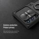 Nillkin CamShield Armor Hard Case - хибриден удароустойчив кейс с пръстен против изпускане за Samsung Galaxy S22 Ultra (черен) 2