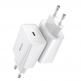 Baseus Speed Mini USB-C PD Wall Charger 20W (CCFS-SN02) - захранване за ел. мрежа с USB-C изход с технология за бързо зареждане (бял) 1
