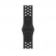 Apple Watch Nike Sport Band - оригинална силиконова каишка за Apple Watch 42мм, 44мм, 45мм (тъмносив-черен) 1