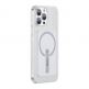 Baseus Crystal Magnetic Glass Case With a Bracket - хибриден удароустойчив кейс с MagSafe и вградена поставка за iPhone 13 Pro Max (прозрачен) 5