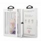 Guess Liquid Glitter Flower Case - дизайнерски кейс с висока защита за iPhone 13 Pro Max (лилав) 5