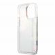 Guess Liquid Glitter Flower Case - дизайнерски кейс с висока защита за iPhone 13 Pro (син) 4