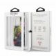 Guess Liquid Glitter Flower Case - дизайнерски кейс с висока защита за iPhone 13 Pro (син) 5