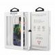 Guess Liquid Glitter Flower Case - дизайнерски кейс с висока защита за iPhone 13 mini (син) 5