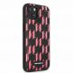 Karl Lagerfeld Monogram Plaque Case - дизайнерски кожен кейс за iPhone 13 (черен) 2