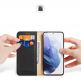 Dux Ducis Hivo Genuine Leather Flip Wallet Case - кожен калъф от естествена кожа с поставка и отделение за кр. карти за Samsung Galaxy S22 Plus (черен) 1