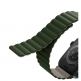 Uniq Revix Silicone Magnetic Strap - двулицевва магнитна силиконова каишка за Apple Watch 42мм, 44мм, 45мм (зелен-кафяв) 1